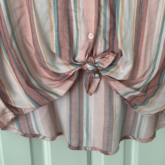 Small Striped Blouse pink/Blue/Orange/White - Picture 6 of 6